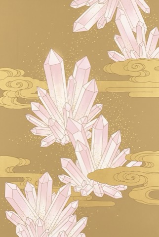 水晶と八角形の絵6枚|書斎・デスクまわりに飾るアートとスマホ壁紙(絵は AI 生成)